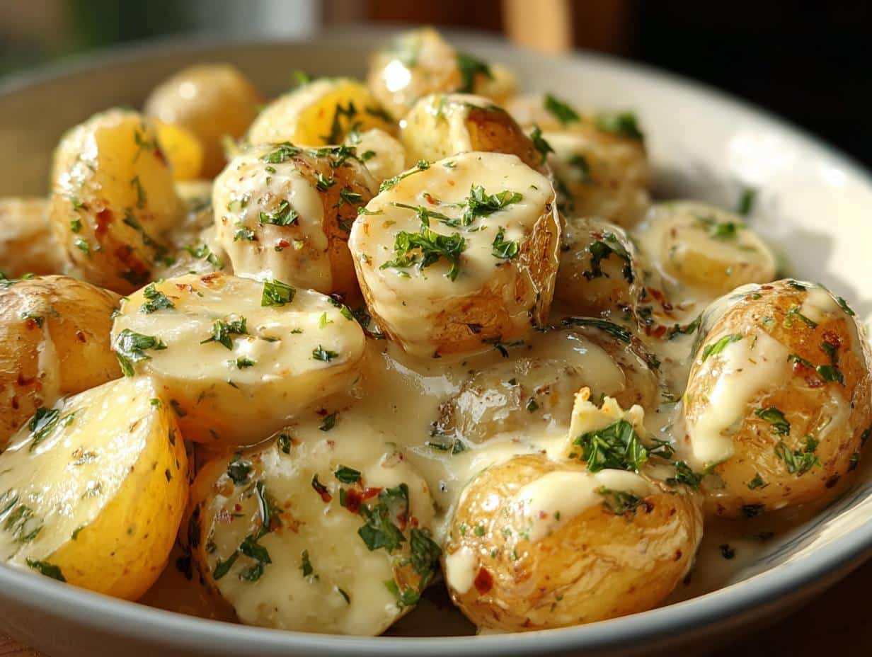 5-Ingredient Creamy Garlic Potatoes - Travelers Wizard