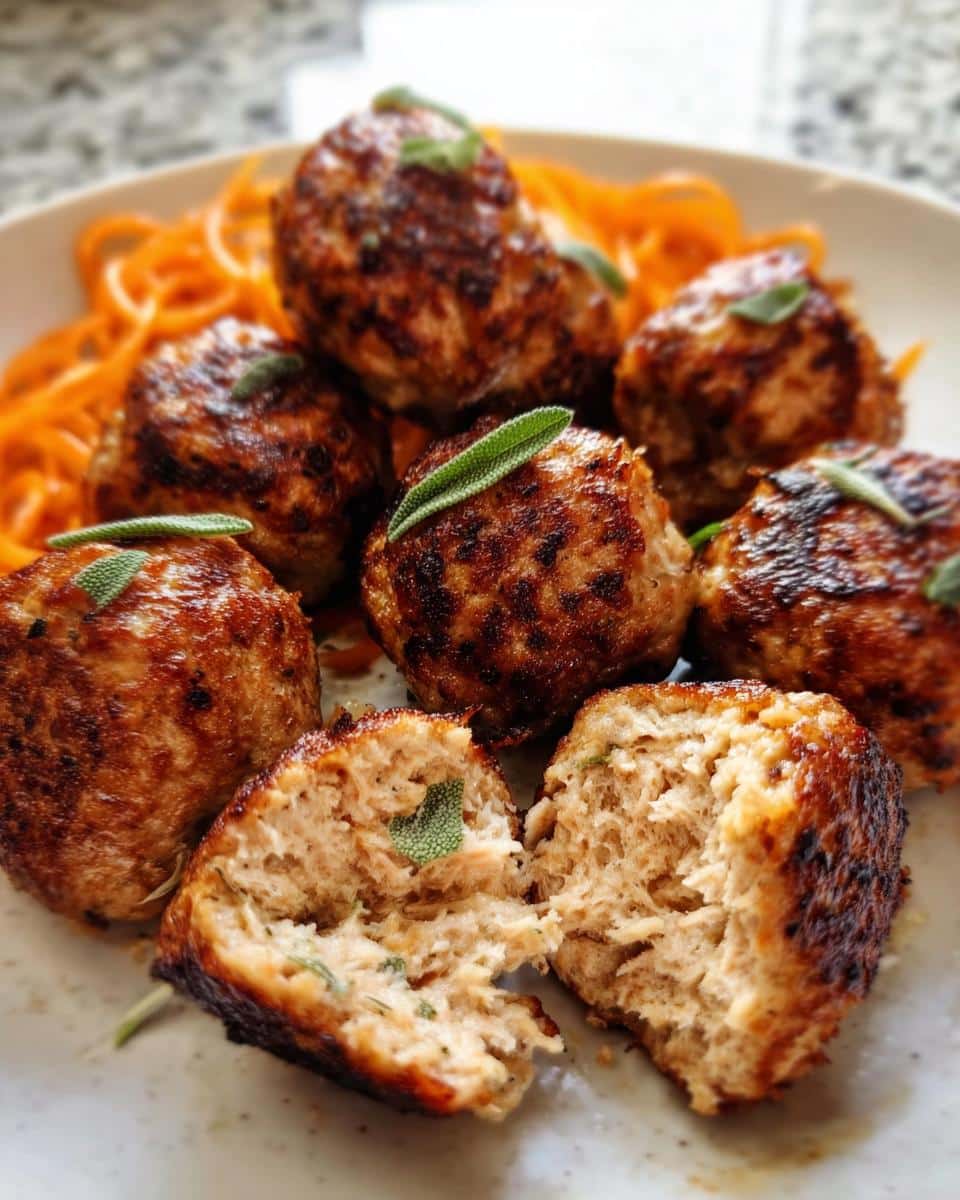 Apple Sage Turkey Meatballs - detail 1