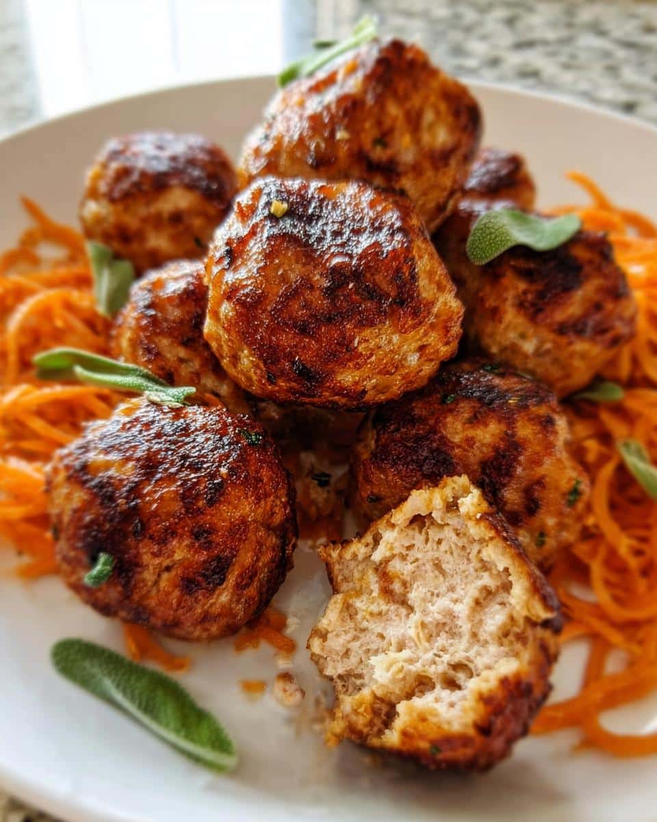 Apple Sage Turkey Meatballs - detail 2