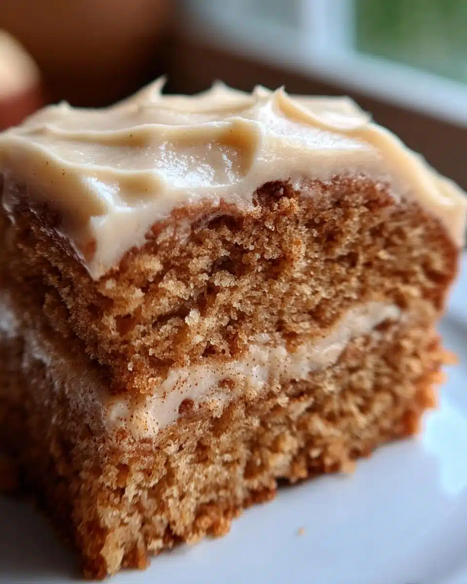 Applesauce Cake with Cinnamon Cream Cheese Frosting - detail 1