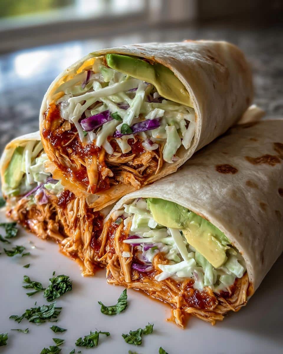 BBQ Chicken Coleslaw Wraps - detail 1