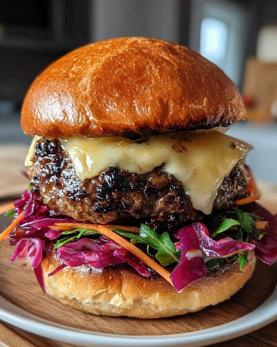 BLACK GARLIC TRUFFLE GOUDA OKTOBERFEST BURGER - detail 1