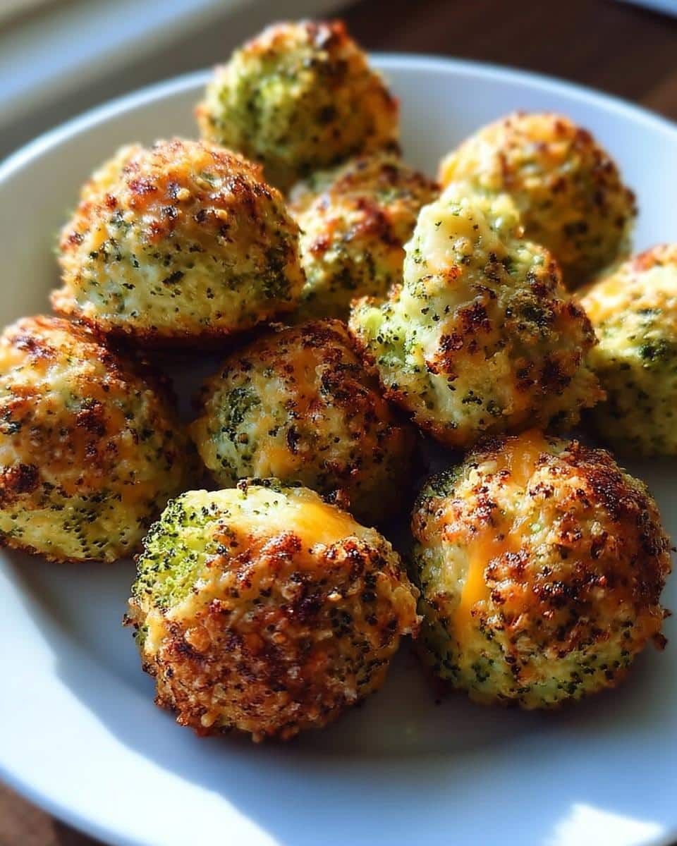 Baked Broccoli Cheese Balls - detail 2