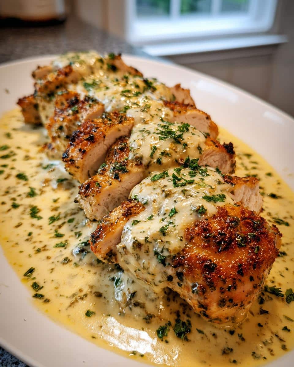 Baked Caesar Chicken with Creamy Parmesan Sauce - detail 1