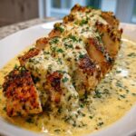 Baked Caesar Chicken with Creamy Parmesan Sauce