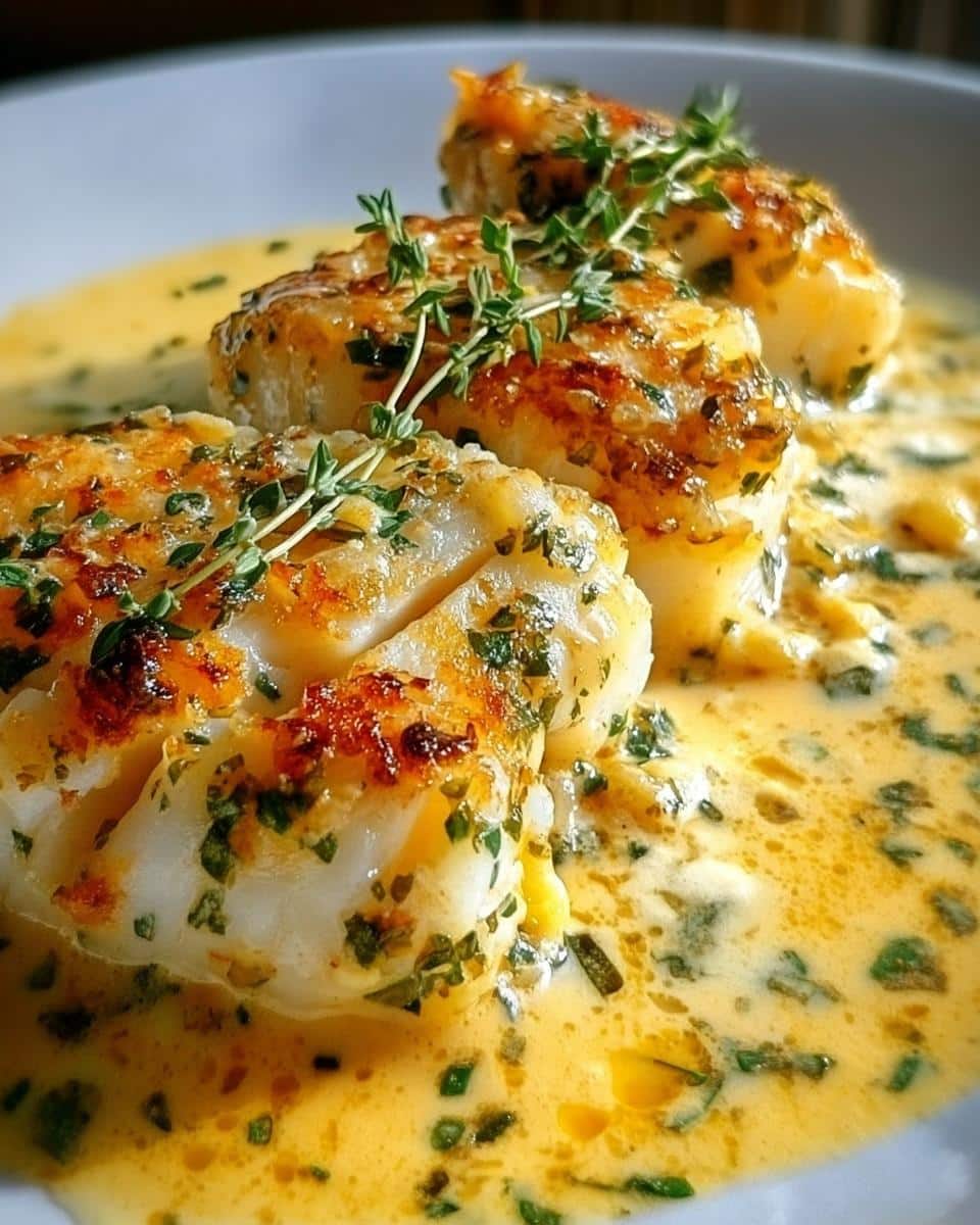 Baked Cod in Coconut Lemon Cream Sauce - detail 1