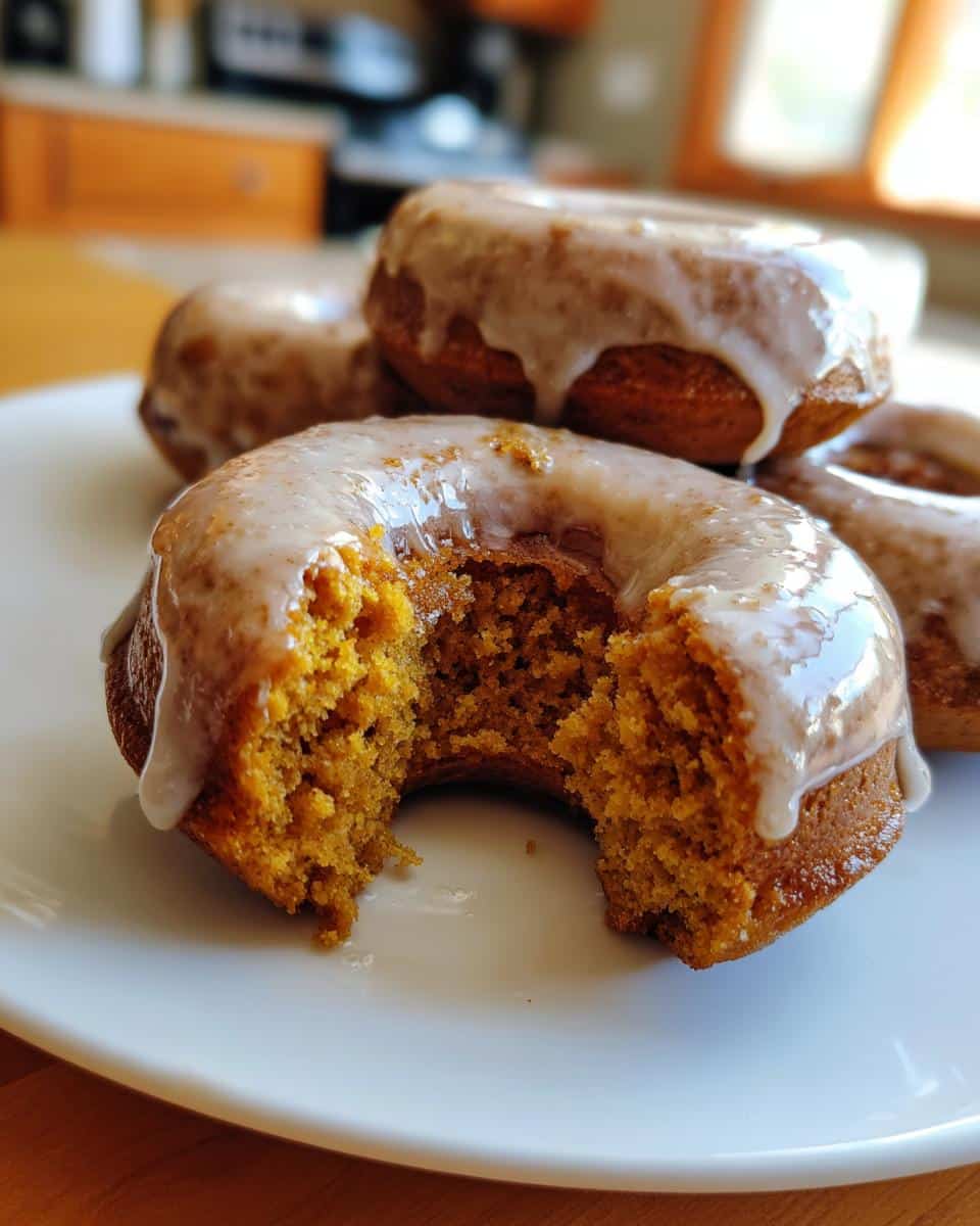 Baked Pumpkin Donuts with Maple Glaze - detail 1