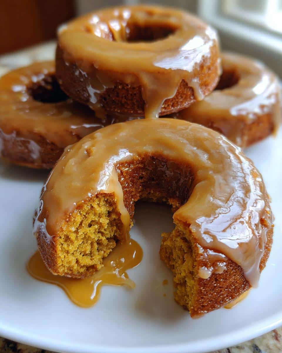 Baked Pumpkin Donuts with Maple Glaze - detail 2