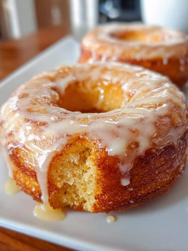 Baked Pumpkin Donuts with Maple Glaze