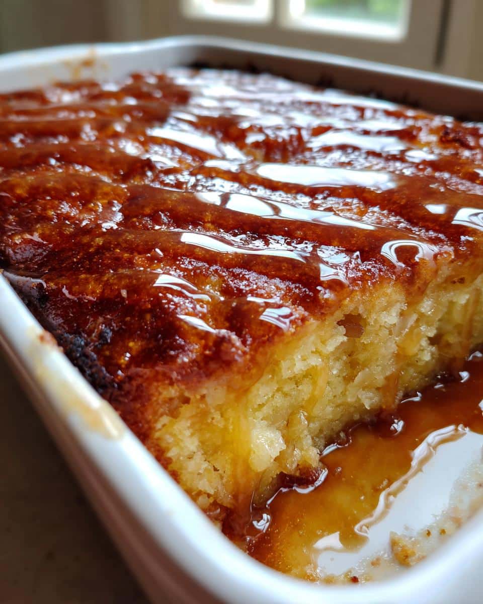 Baked Sticky Rhubarb Pudding - detail 1