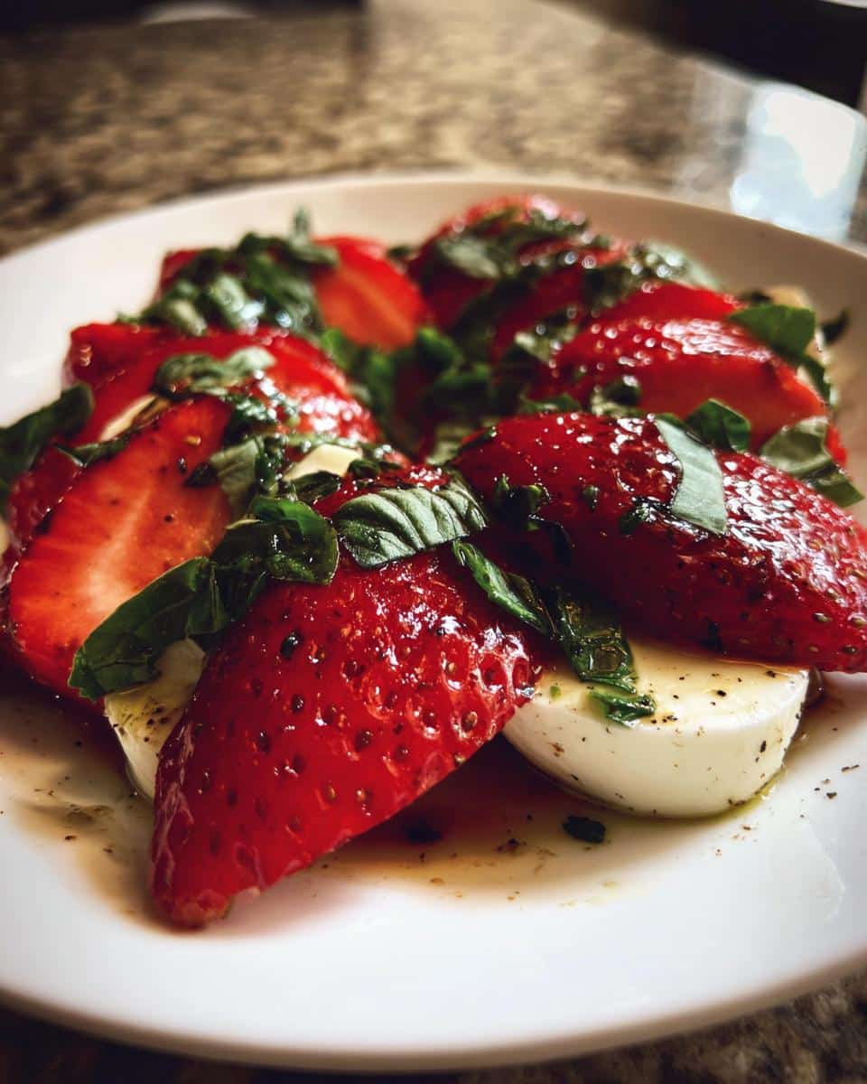 Balsamic Strawberry Caprese - detail 2