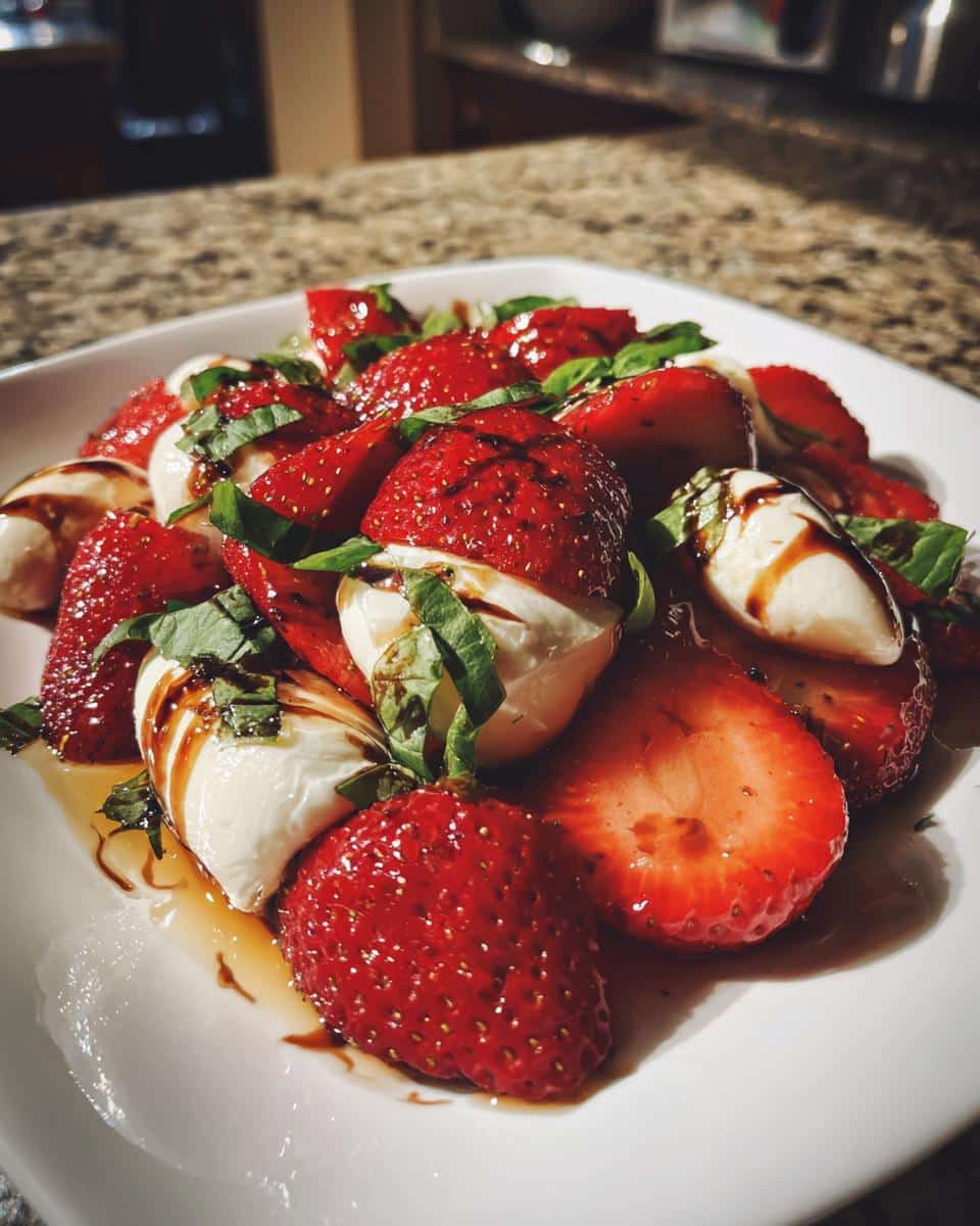 Balsamic Strawberry Caprese - detail 3