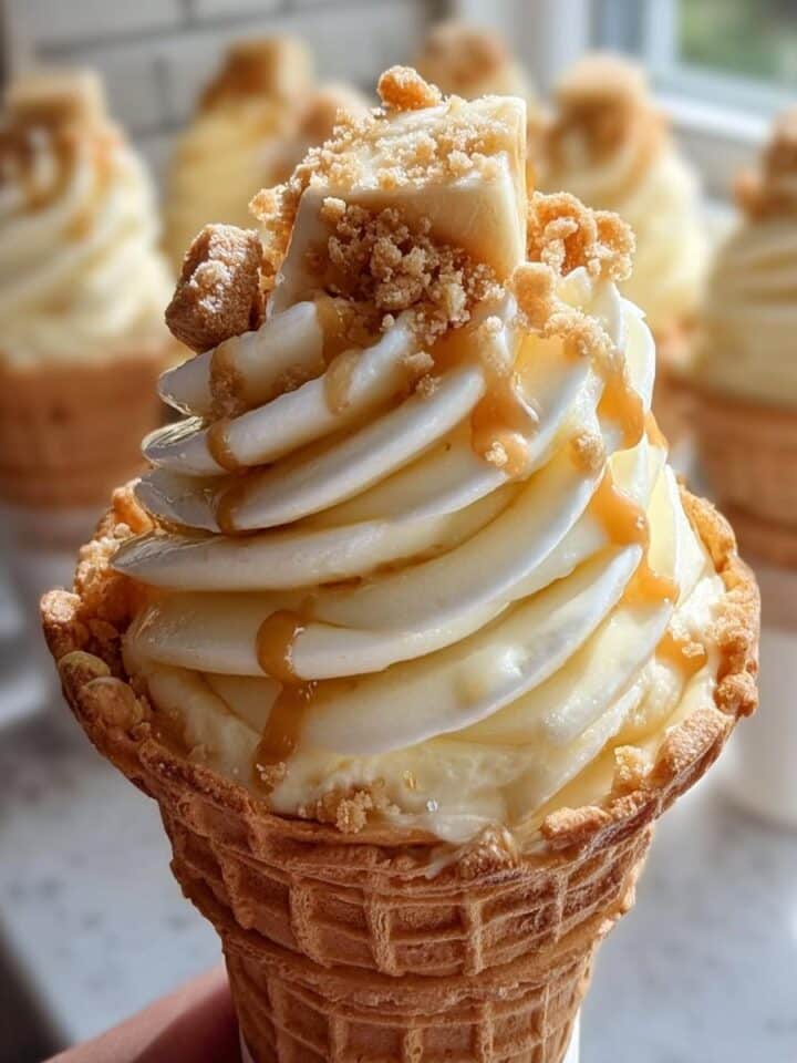 Banana Pudding Cheesecake Cones