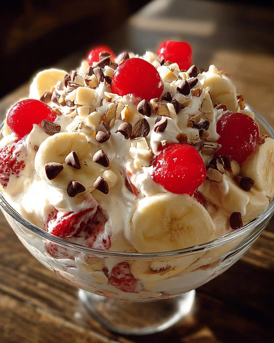 Banana Split Fluff Salad - detail 2