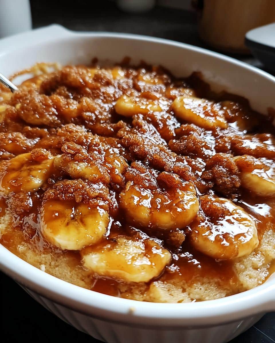 Bananas Foster Cobbler - detail 1