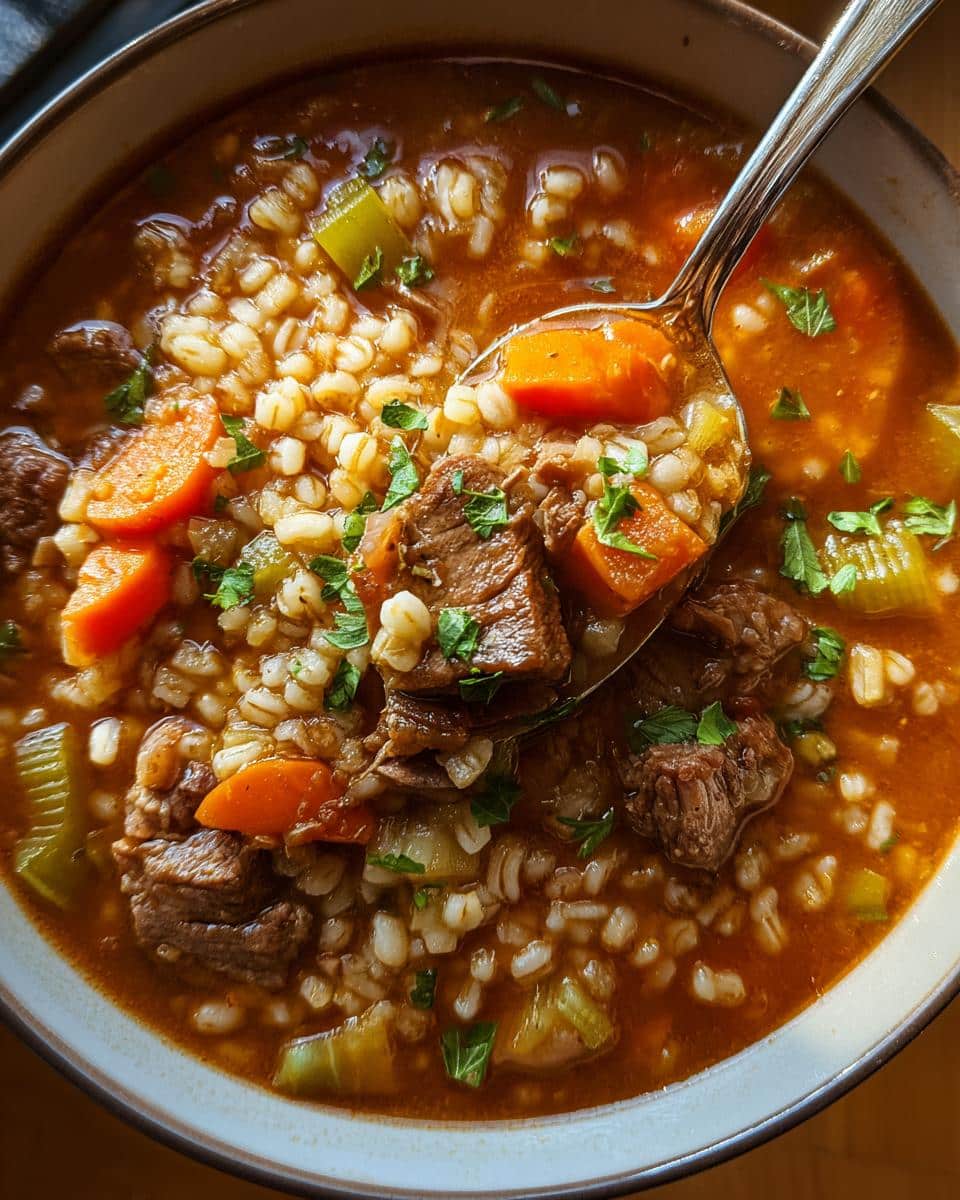 Beef Barley Soup - detail 1