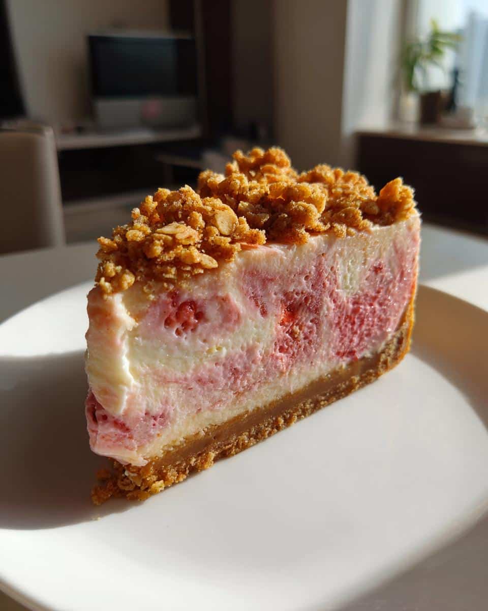 Berrylicious Strawberry Crunch Cheesecake