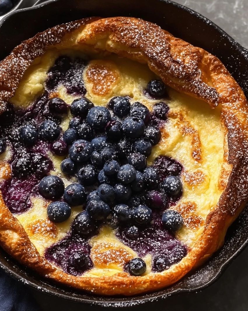 Blueberry Lemon Dutch Baby Pancake