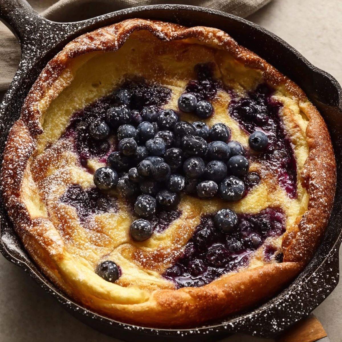 Blueberry Lemon Dutch Baby Pancake