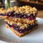 Blueberry Oatmeal Crumble Bars