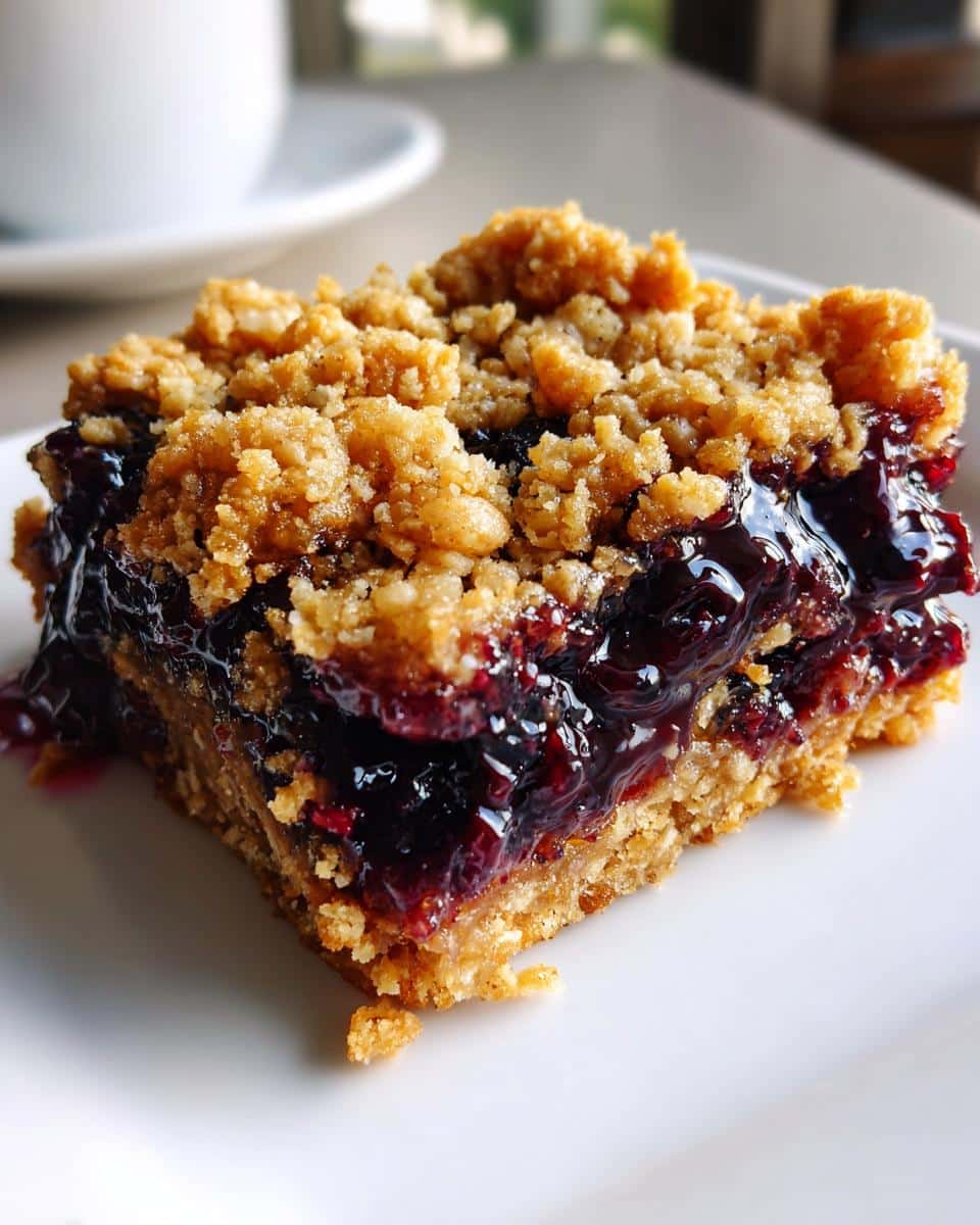 Blueberry Oatmeal Crumble Bars - detail 2