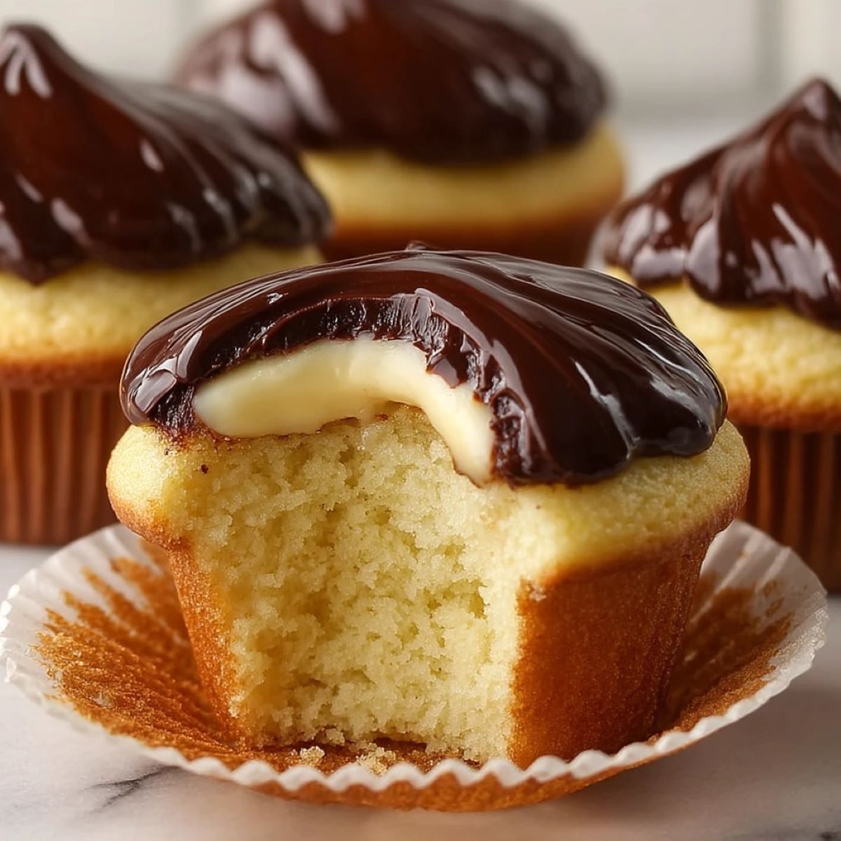 Boston Cream Pie Cupcakes