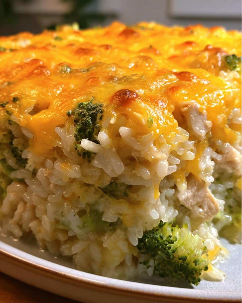 Broccoli, Rice, Cheese, and Chicken Casserole - detail 2
