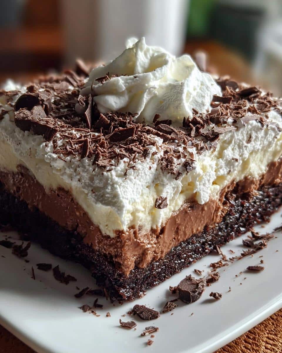 Brownie Refrigerator Cake - detail 1