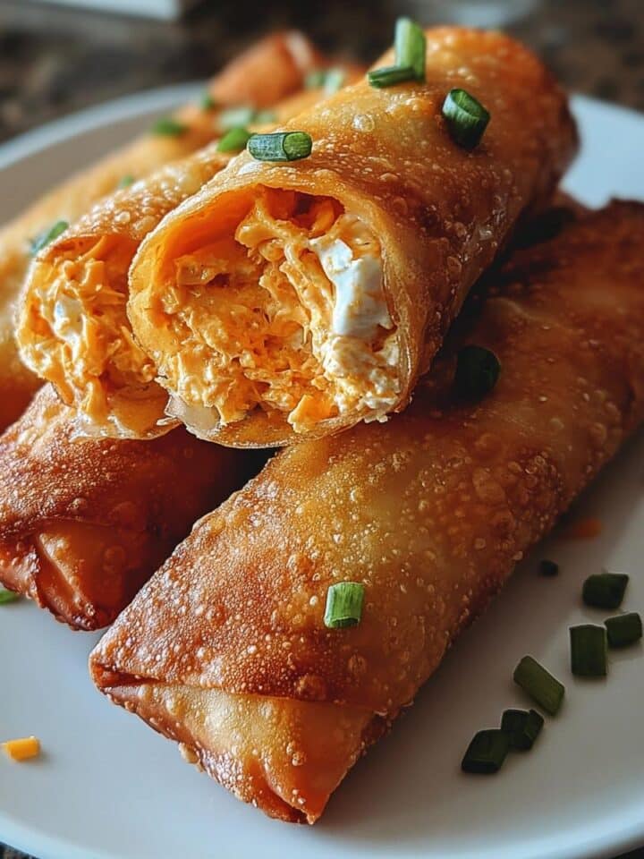 Buffalo Chicken Dip Egg Rolls