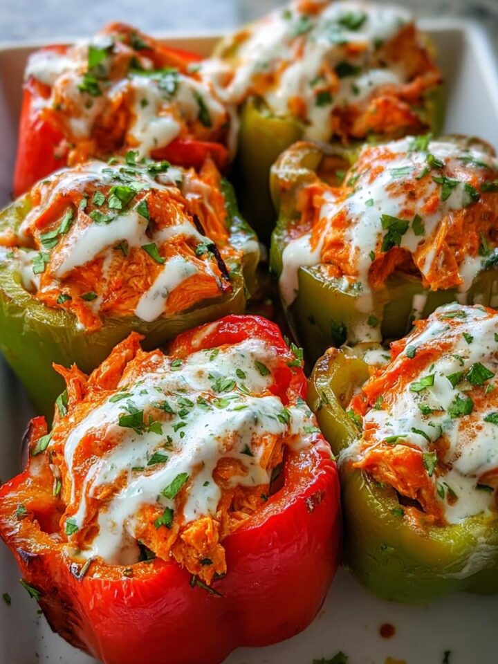 Buffalo Chicken Stuffed Peppers