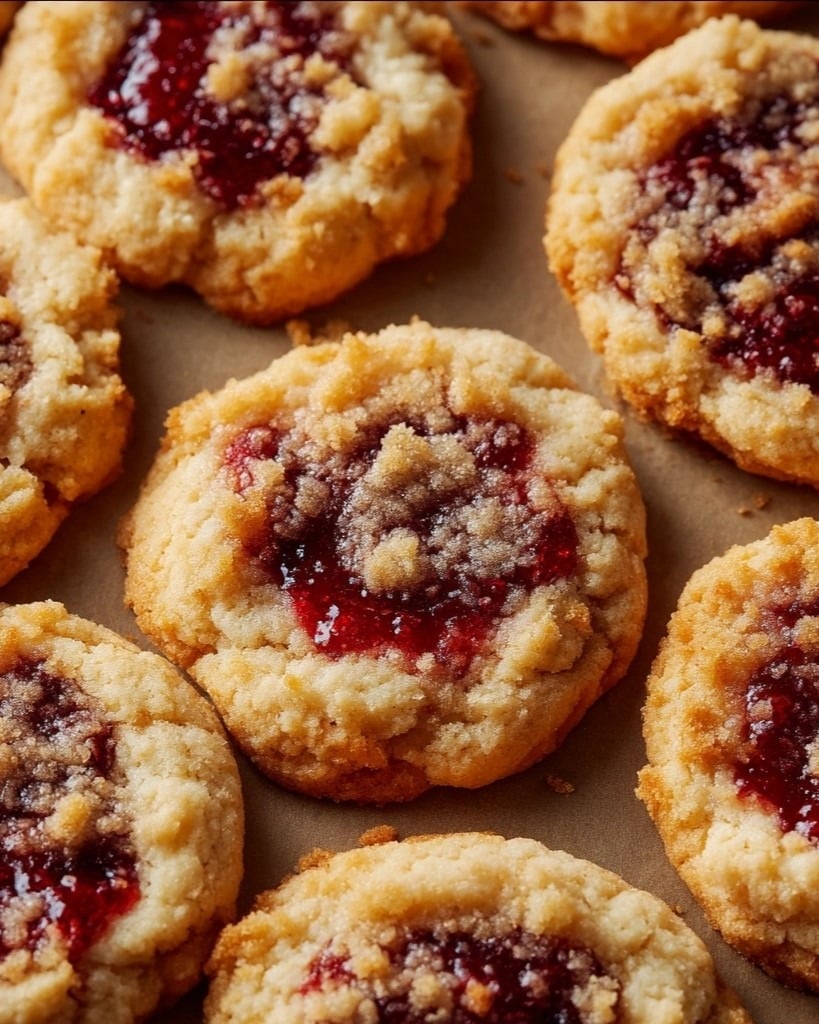 Buttery Raspberry Crumble Cookies
