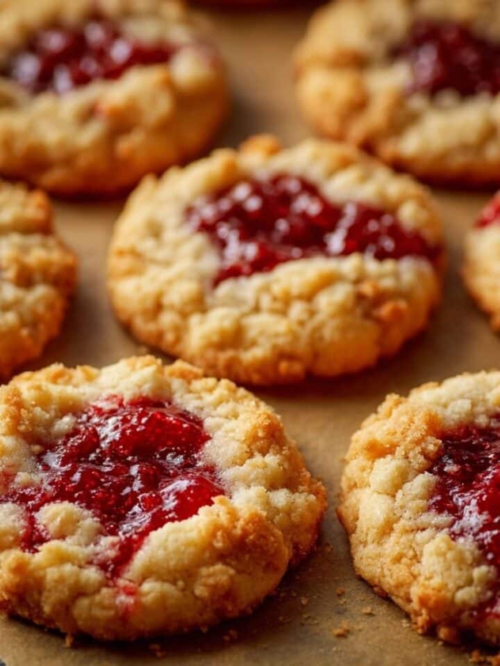 Buttery Raspberry Crumble Cookies