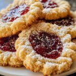 Buttery Raspberry Crumble Cookies with a Sweet Jam Filling