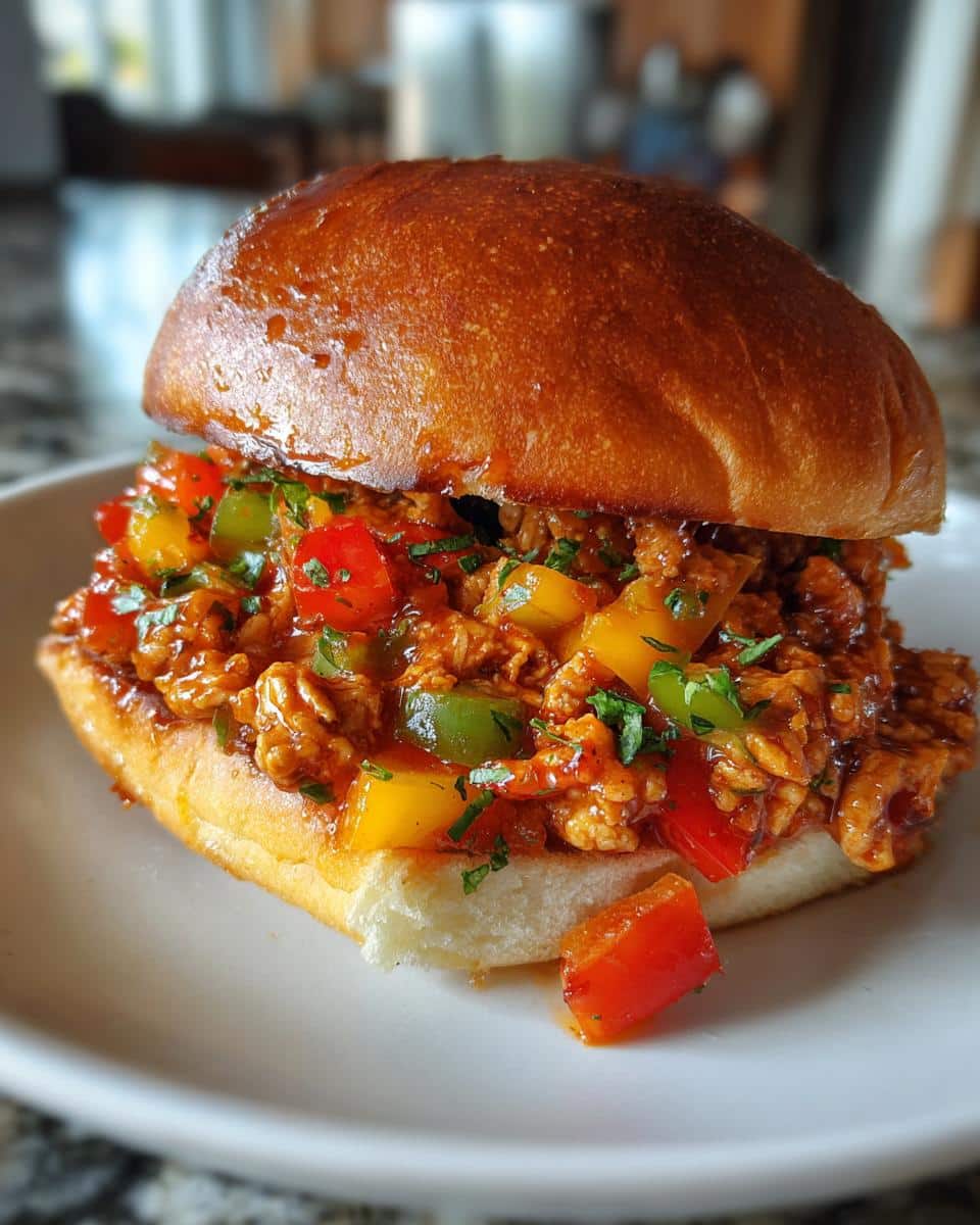 Cajun Chicken Sloppy Joes - detail 1