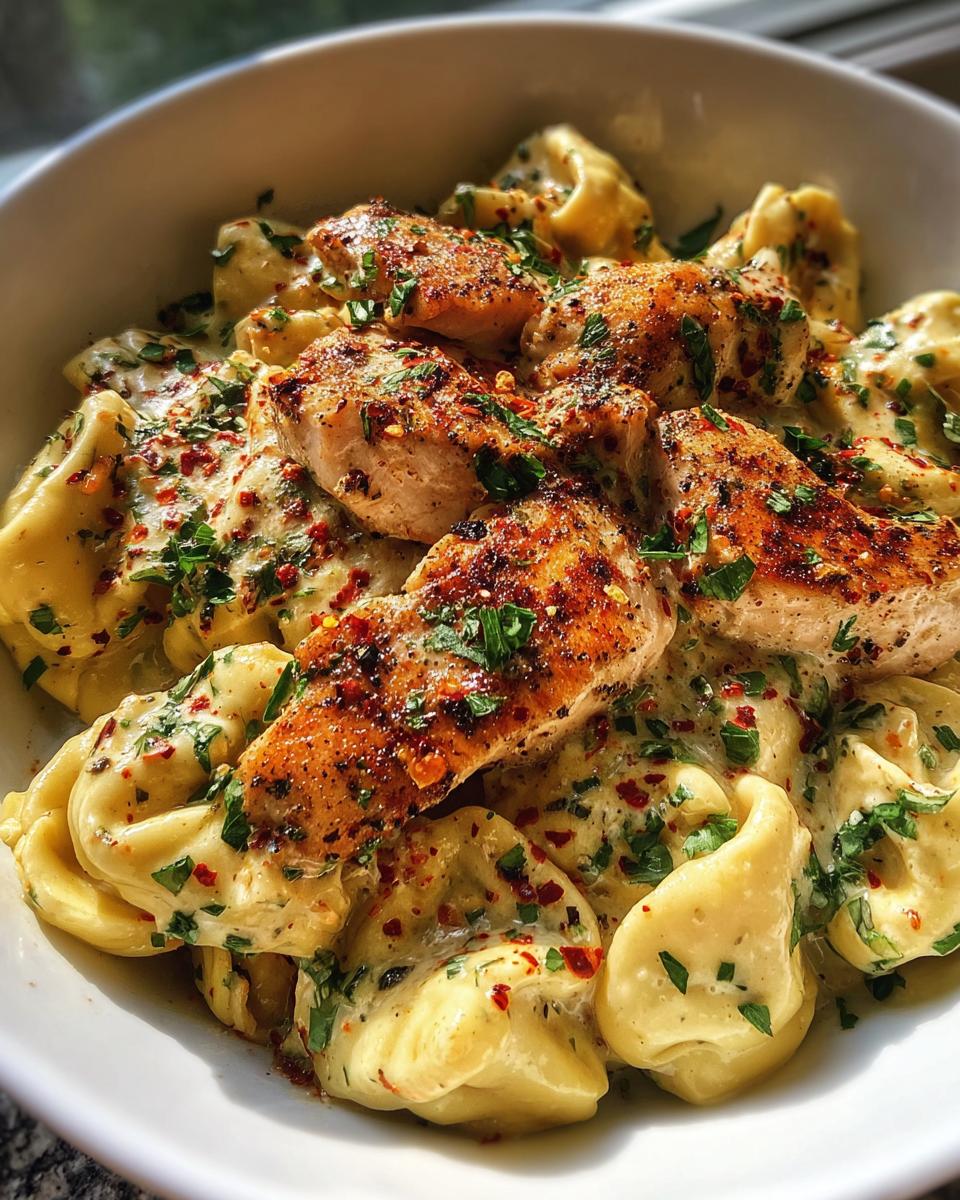 Cajun Chicken Tortellini with Garlic Sauce - detail 1