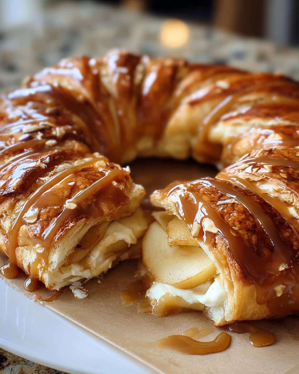 Caramel Apple Cream Cheese Crescent Ring - detail 1