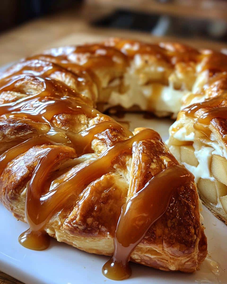 Caramel Apple Cream Cheese Crescent Ring - detail 2