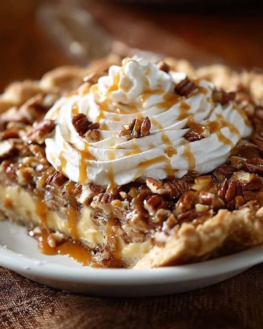 Caramel Pecan Delight Pie