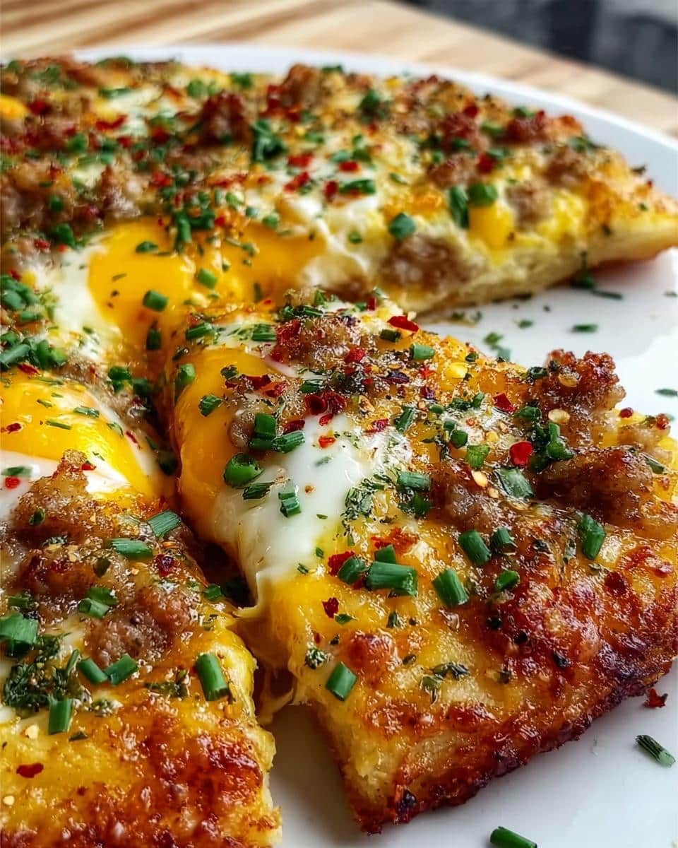 Cheese Crust Breakfast Pizza - detail 1