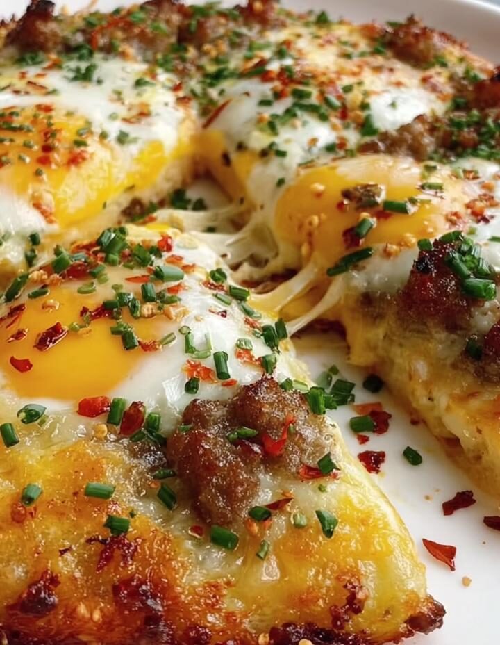 Cheese Crust Breakfast Pizza