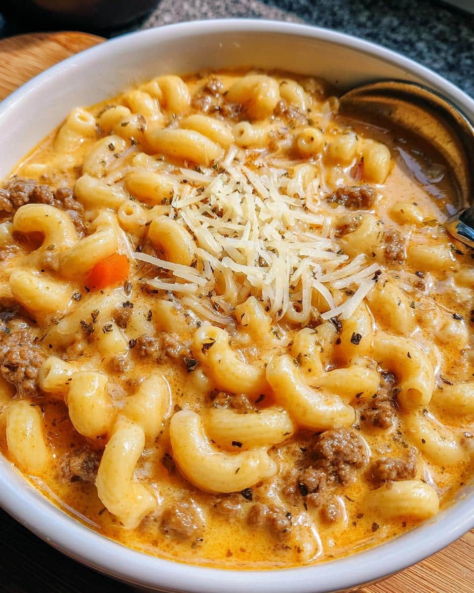 Cheeseburger Macaroni Soup - detail 1