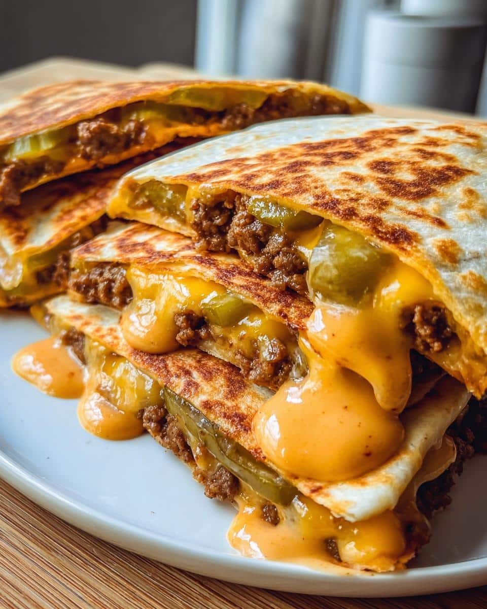 Cheeseburger Quesadillas with Burger Sauce - detail 1