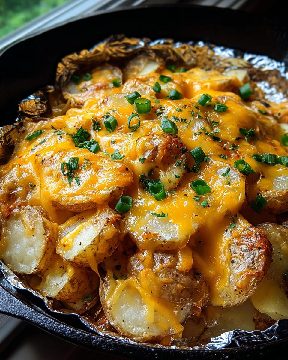 Cheesy Campfire Potatoes - detail 1