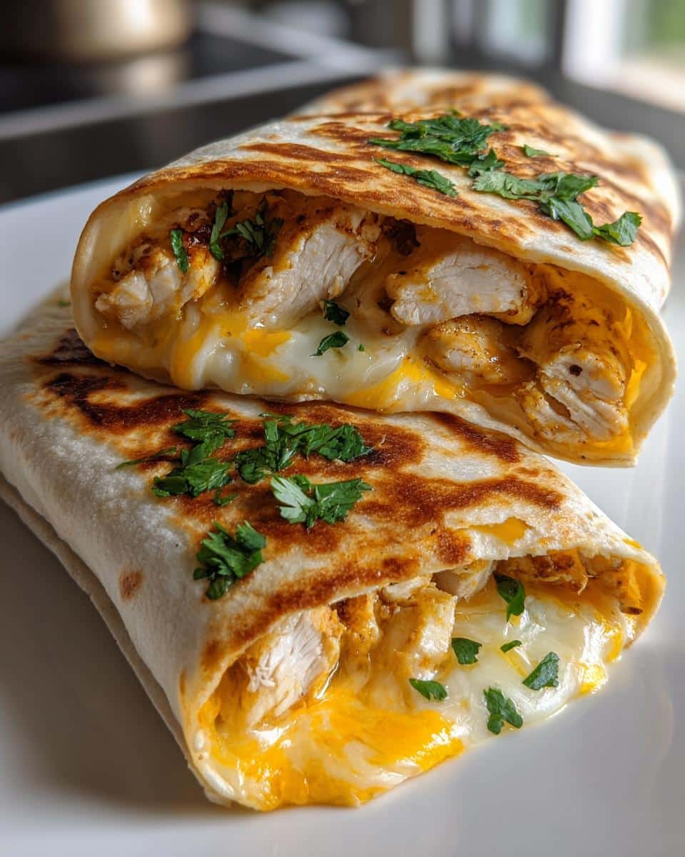 Cheesy Chicken Garlic Wraps - detail 3