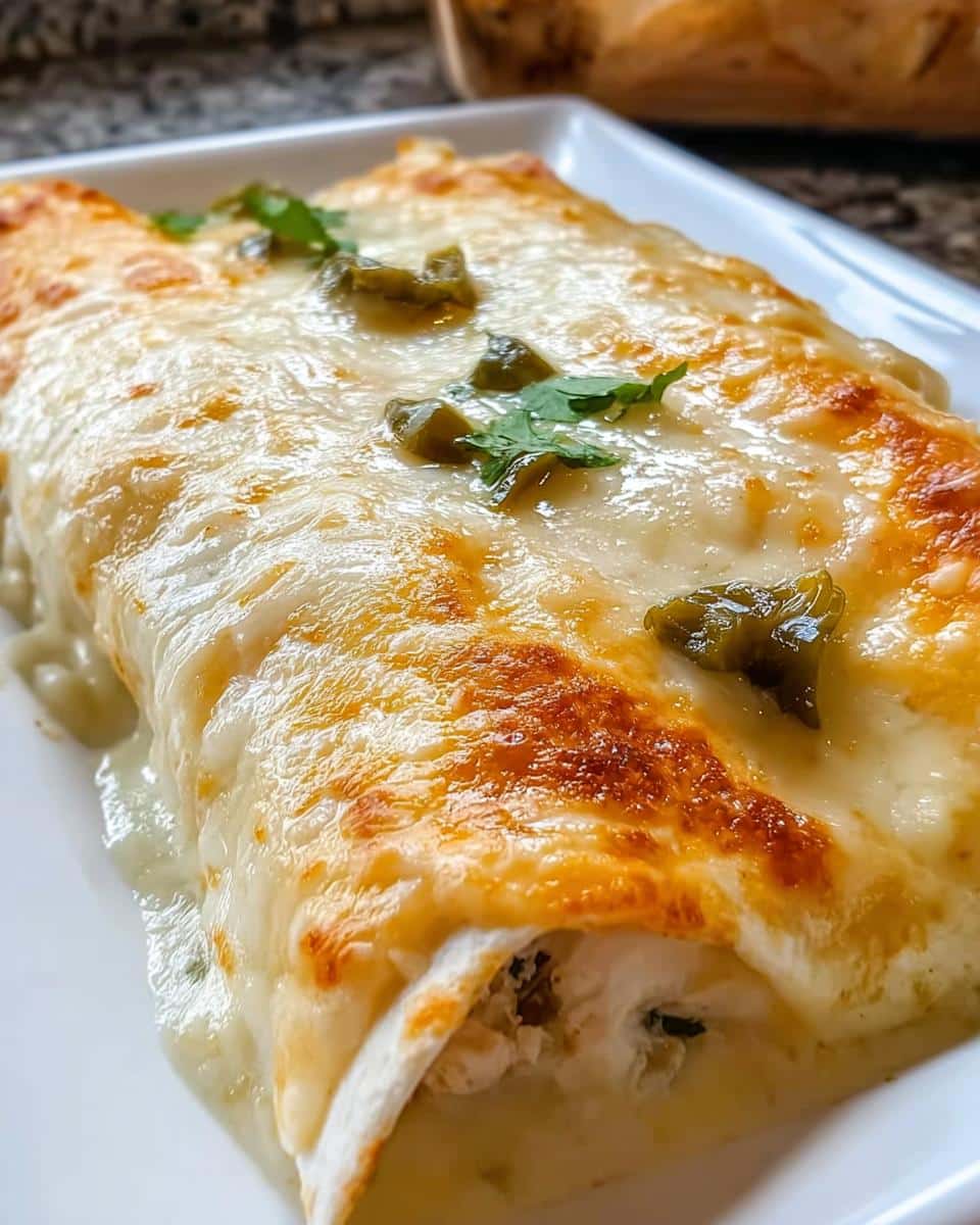 Cheesy Creamy White Chicken Enchiladas - detail 2