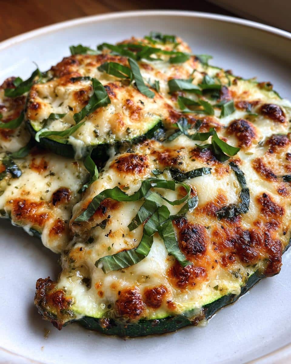 Cheesy Garlic Zucchini Steaks - detail 1