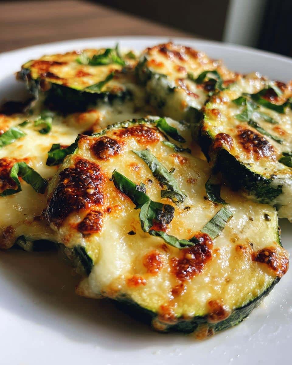 Cheesy Garlic Zucchini Steaks - detail 2