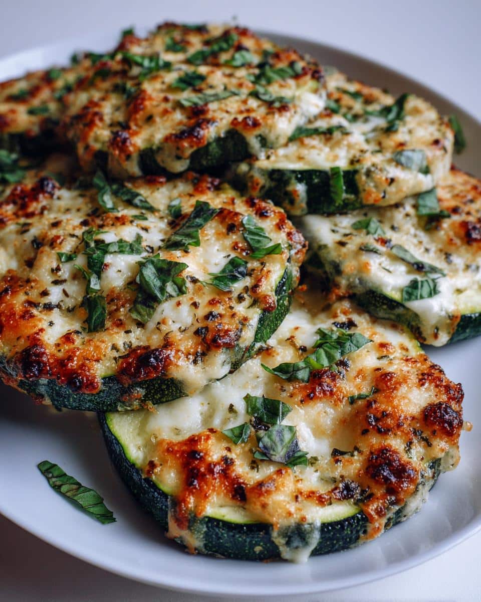 Cheesy Garlic Zucchini Steaks - detail 3