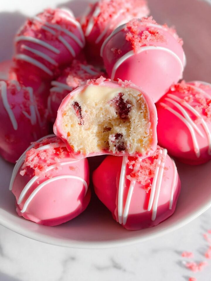 Cherry Chip Cheesecake Bites