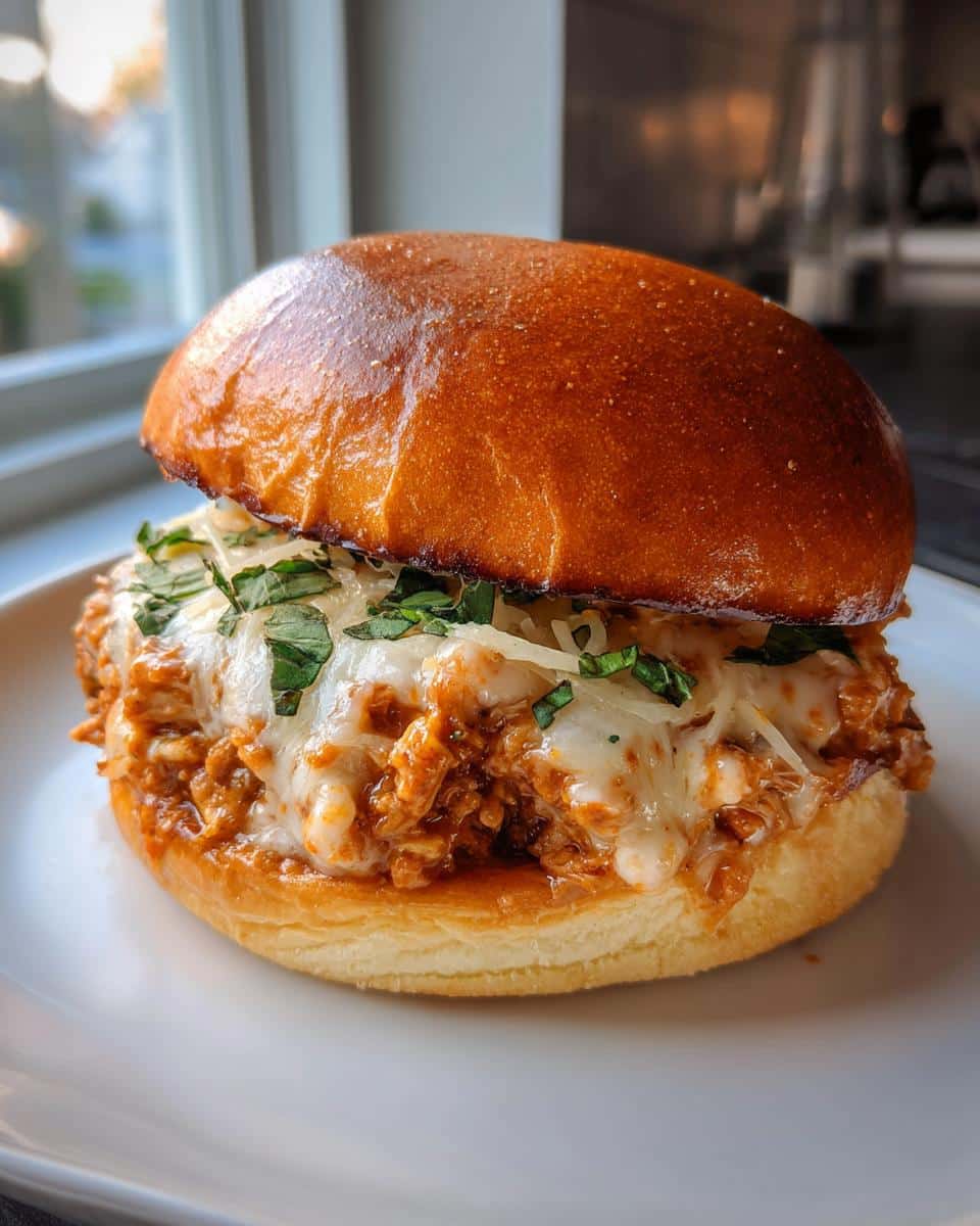 Chicken Alfredo Sloppy Joes - detail 2
